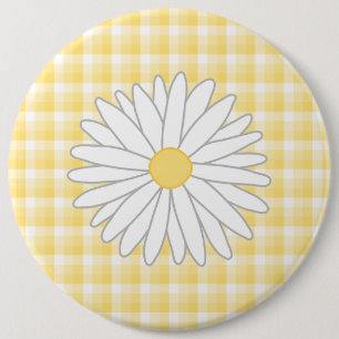 Daisyblomma i gult och White. Knapp