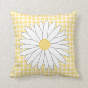 Daisyblomma i gult och White. Kudde