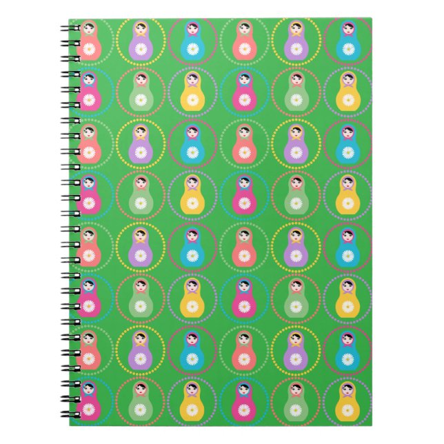 Daisyblomma Matryoshka Anteckningsbok (Framsidan)