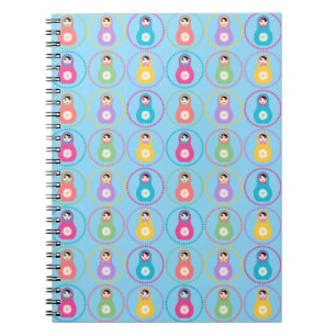 Daisyblomma Matryoshka Anteckningsbok