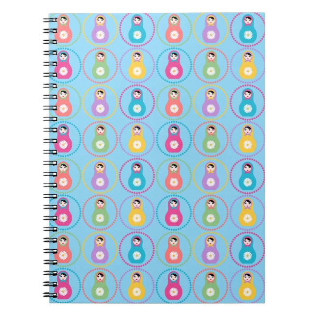 Daisyblomma Matryoshka Anteckningsbok (Framsidan)