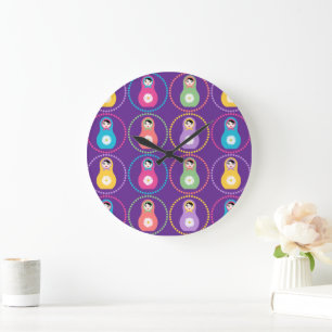 Daisyblomma Matryoshka Stor Klocka