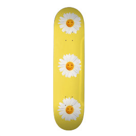 Daisyblommasmiley face mini skateboard bräda 18,5 cm