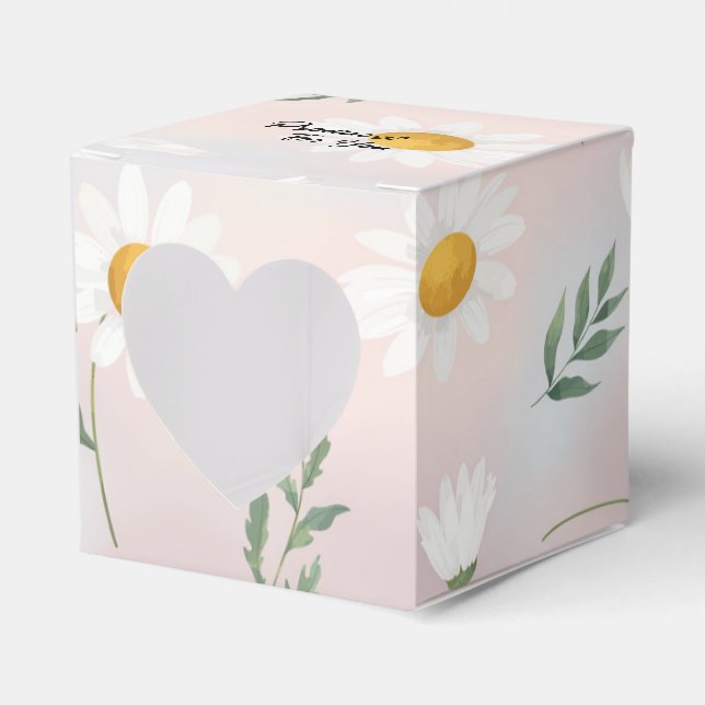 Daisyblommor estetiskt mönster presentlåda (Framsidan Sidan)