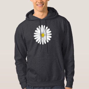 Daisyblommor, Petals, blommar - vitgult Sweatshirt Med Luva