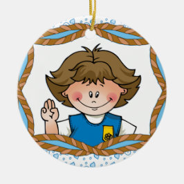 Daisybrunett Julgransprydnad Keramik