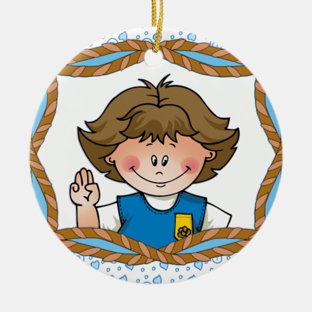 Daisybrunett Julgransprydnad Keramik (Framsidan)