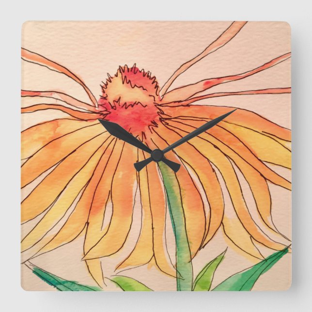 Daisyklocka Fyrkantig Klocka (Framsida)