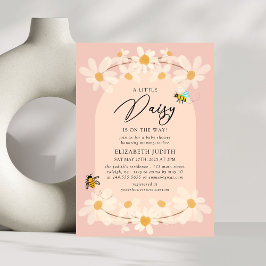 Daisyn Baby Shower för en liten Daisy Blommigt Inbjudningar