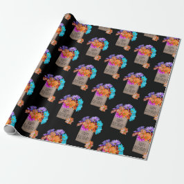 Daisyn Bouquet på svart Presentpapper
