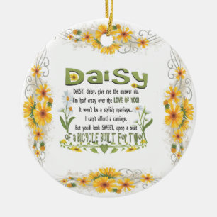 Daisyn daisy ger mig som svaret gör! julgransprydnad keramik