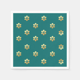 Daisyn Festive Modern Teal & Guld, jul Pappersservett