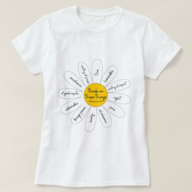 Daisyn Filippinerna för kvinnor 4:8 T Shirt (Design framsida)
