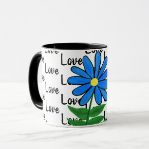 Daisyn Kärlek Blue Gult Mugg