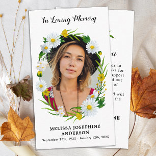 Daisyn Memorial Blommigt - foto - - Tack Anteckningskort