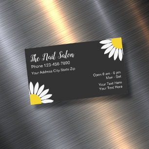 Daisyn Nail Salon Flower Design Magnetiska Visitkort