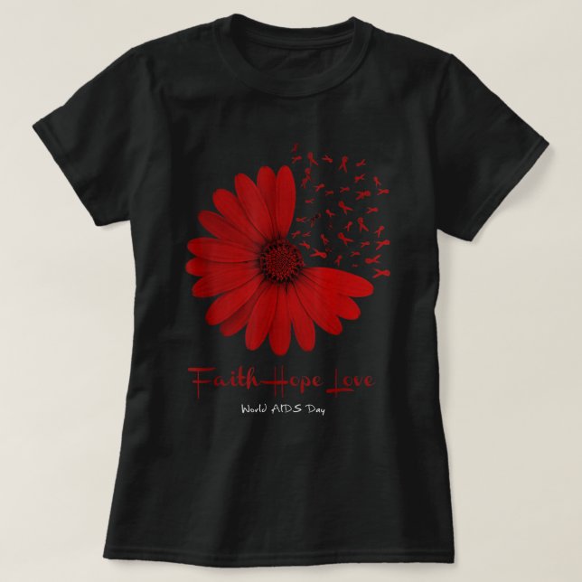 Daisyn om ökad medvetenhet om AIDS-dagen Falth Hop T Shirt (Design framsida)