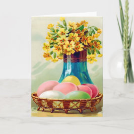Daisyn påsk Basket Färgad Eggs Vas Helgkort
