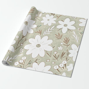 Daisyn shabby chic Natural Stone Retro har mönstra Presentpapper