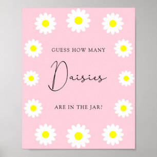 Daisyn Wildblommor - Gissa hur många daisy Poster