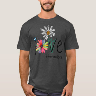 Daisyn Womens Kärlek Flower Interventionist T Shirt