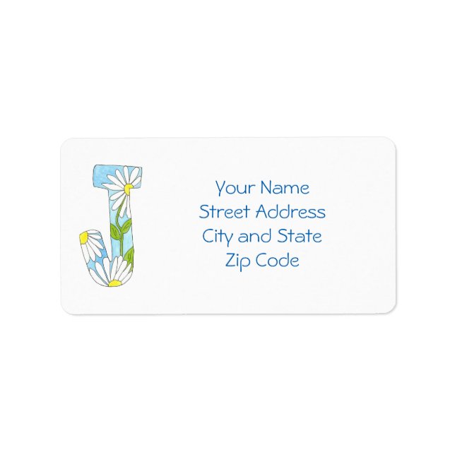 Daisyns adressetikett för att anpassa eller anpass (Framsidan)