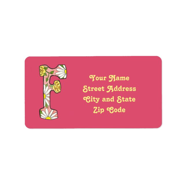 Daisyns adressetikett för att anpassa eller anpass (Framsidan)