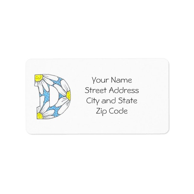 Daisyns adressetikett för att anpassa eller anpass (Framsidan)