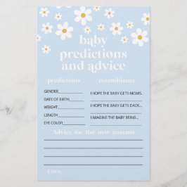 Daisyns babyvisningsråd för överordnat kort flygblad