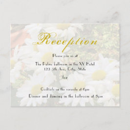 Daisyns bakgrundsflöde Gult och Grått Bröllop Vykort