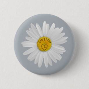 Daisyns blomma för dotterteckning Anpassa bakgrund Knapp