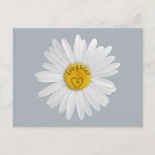 Daisyns blomma för dotterteckning Anpassa bakgrund Vykort