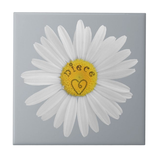 Daisyns blomma för scenkonst Anpassa bakgrunden Kakelplatta (Framsidan)