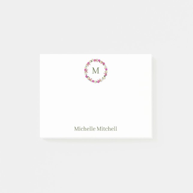 Daisyns blommigt andedräkt post-it block (Framsida)