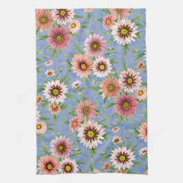 Daisyns Blommigt på blått Kökshandduk