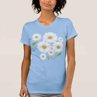 Daisyns blommigt skriva ut kvinnans skjorta t shirt