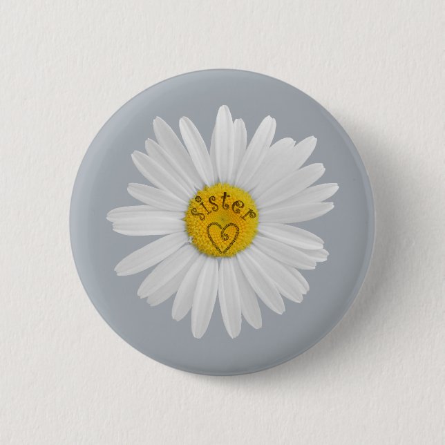 Daisyns blomning för Syster Art Anpassa bakgrunden Knapp (Framsida)