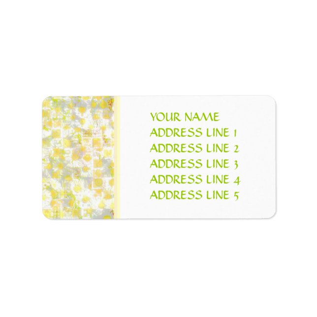 Daisyns Daisy Adressetikett (Framsidan)