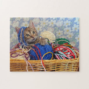 Daisyns garn - kattpussel pussel