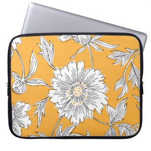 Daisyns huvuden: Sommarens Blommigt Line. Laptop Fodral