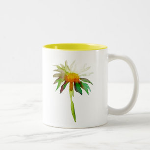 Daisyns moderna konstblomma Två-Tonad mugg