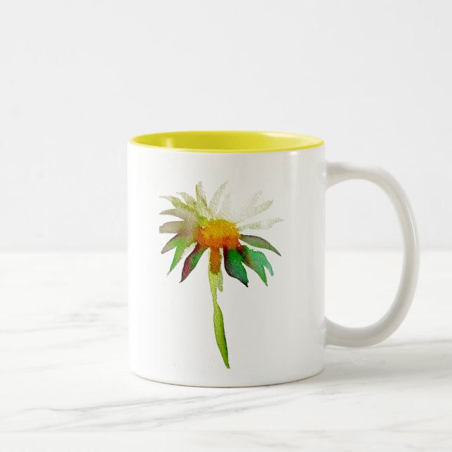 Daisyns moderna konstblomma Två-Tonad mugg (Höger)