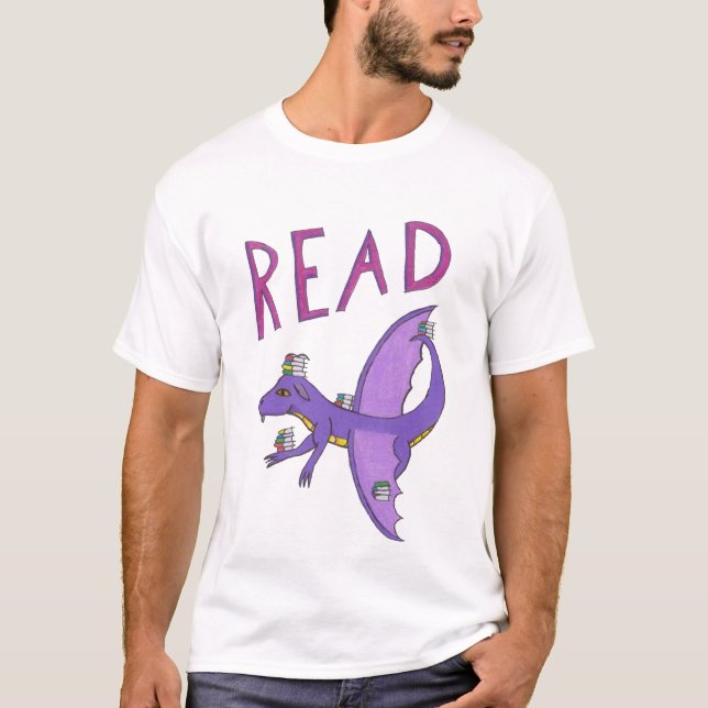 Daisyns READ Dragon Shirt T Shirt (Framsida)