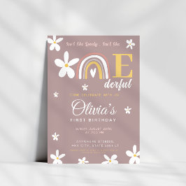 daisyns regnbåge är inte hennes första födelsedag inbjudningar