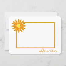 Daisyns Tack - Orange - platt anteckning