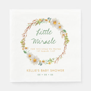 Daisyns utandningsskript, litet Miracle Baby Showe Pappersservett