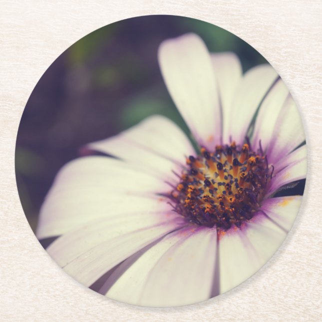 Daisytryck. Underlägg Papper Rund (Framsidan)