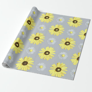 Daisyvitgult på grå färgsjalpapper presentpapper