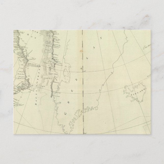 Daivs Straits och Baffin Islands Bay Vykort (Framsida)