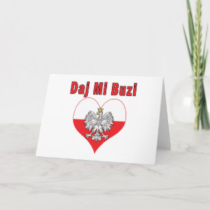 Daj Mi Buzi Eagle Heart Helgkort
